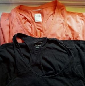 Two  tanks  north face and reebok